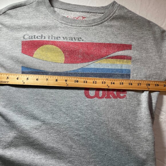 Coca Cola Sweatshirt  XSMALL / Catch the Wave / GRAY / Long Sleeve EUC - Picture 9 of 14